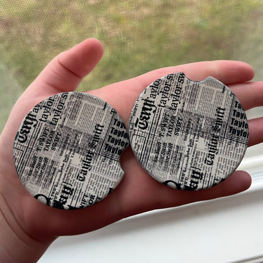 Reputation Newspaper Car Coasters